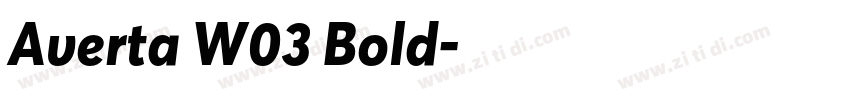 Averta W03 Bold字体转换